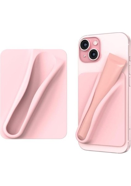 Ipeksi Silikon Lipbalm Tutucu Yapışkanlı Telefon Kılıfı Aksesuarı