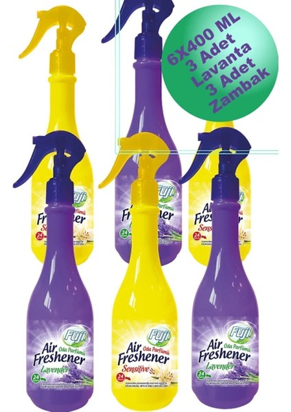 Neon 3 Adet Lavanta Oda Spreyi + 3 Adet Sensitive Oda Kokusu 400ml Kokuya Karşı Duyarlı Kişilere