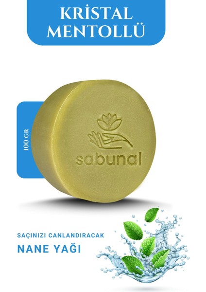 Mentollü Nane Sabunu 3 Adet - Ferahlatıcı Yağlı Cilt ve Saç Temizleme Sabunu