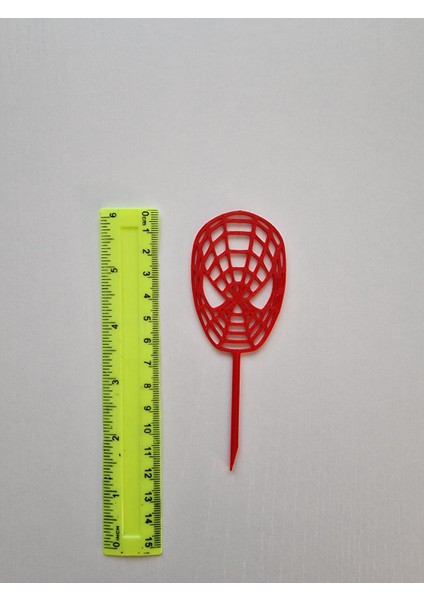 12adet Örümcek Adam-Spiderman Cup Cake- Pasta Süsü- Kürdanı (Sert Plastikten Üretilmiştir)