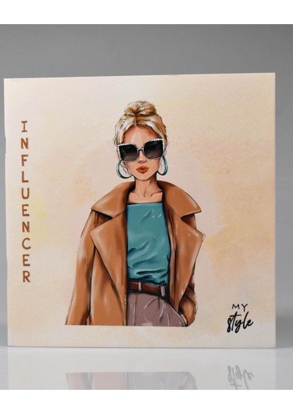 Influencer Çizgili Kare Defter