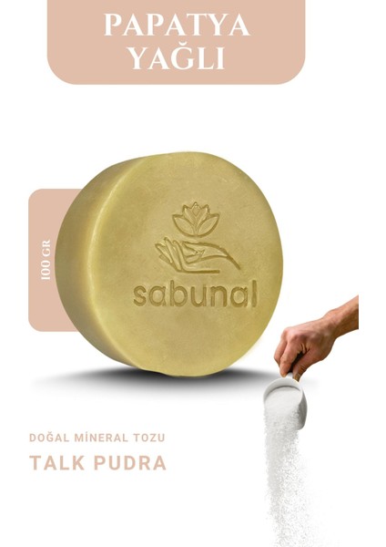 Pudra Sabunu Pürüzsüz Bir Cilt Bakımı İçin Mineral Tozu Talk Pudra Sabunu 100 gr