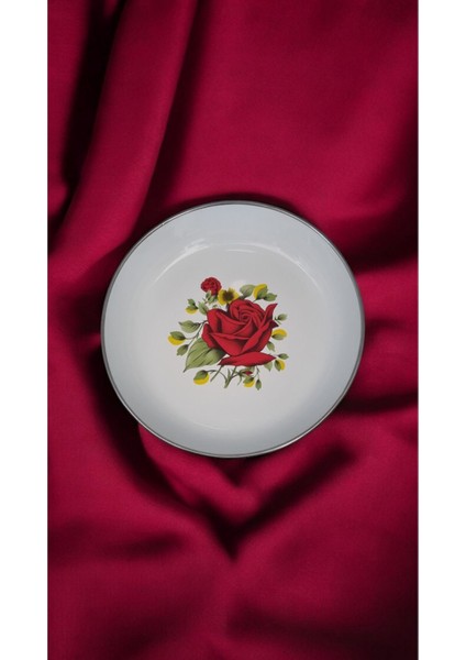 Emaye Muhallebi Yemek Kahvaltı Tabak Desenli 16CM , Çukur Tabak, Salata Tabak, Cips Tabak 3 Lü Set fiyatları