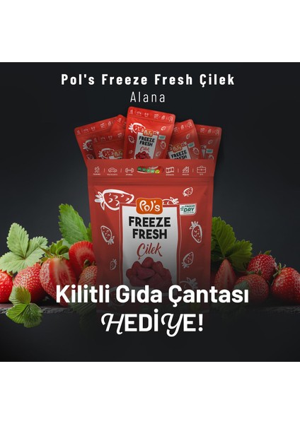 Freeze Fresh Çilek 15 g x 15 adet + Çilek Çantası