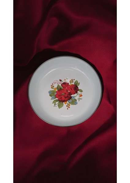 Emaye Muhallebi Yemek Kahvaltı Tabak Desenli 16CM , Çukur Tabak, Salata Tabak, Cips Tabak 6lı Set fiyatları