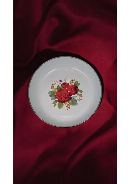 Emaye Muhallebi Yemek Kahvaltı Tabak 16 cm Desenli Kase , Çukur Tabak, Salata Tabak, Cips Tabak modelleri