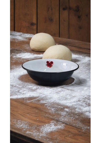 Emaye Hamur Legeni Salata Köfte Kısır Karıştırma Kabı Derin Tabak 32 cm