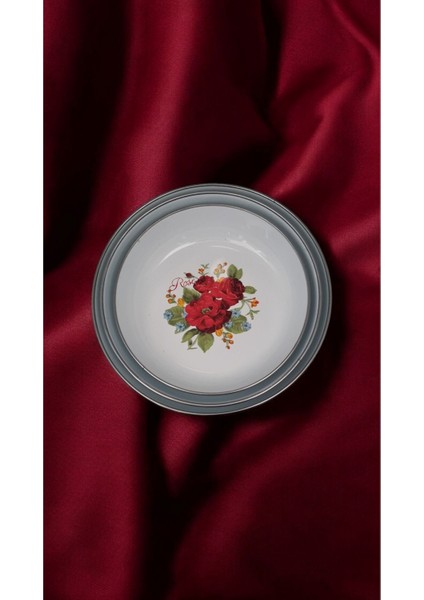 Emaye Muhallebi Yemek Kahvaltı Desenli Çukur Tabak, Salata Cips Tabak 20CM 22CM 24CM Set 3 Lü Set fiyatları