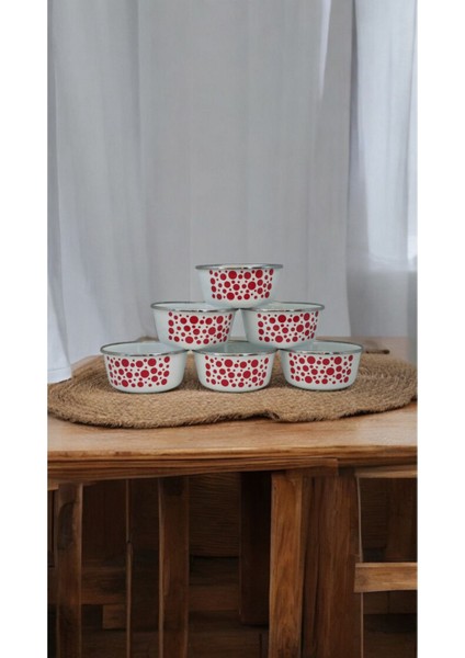 Emaye Çok Amaçlı Kase 14 cm 6'lı