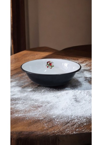 Emaye Hamur Legeni Salata Köfte Kısır Karıştırma Kabı Derin Tabak 40 cm