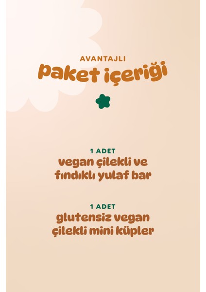 Organik Vegan Çilekli Atıştırmalık Paketi - 2 Adet (2 Çeşit) modelleri