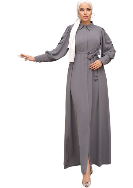 Gizli Patlı Düğmeli Ferace NSR504401