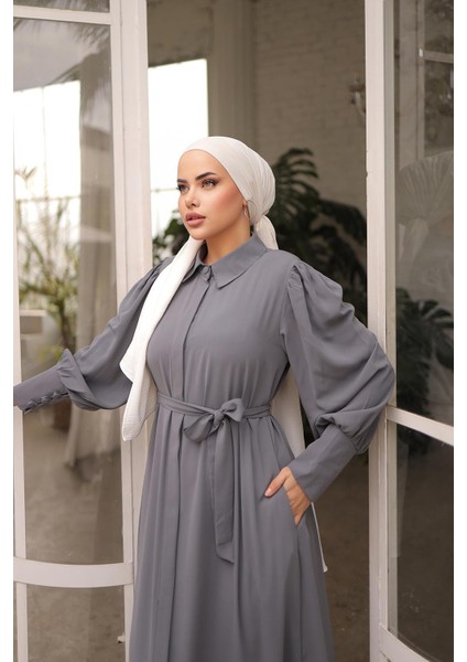 Gizli Patlı Düğmeli Ferace NSR504401 fiyatları