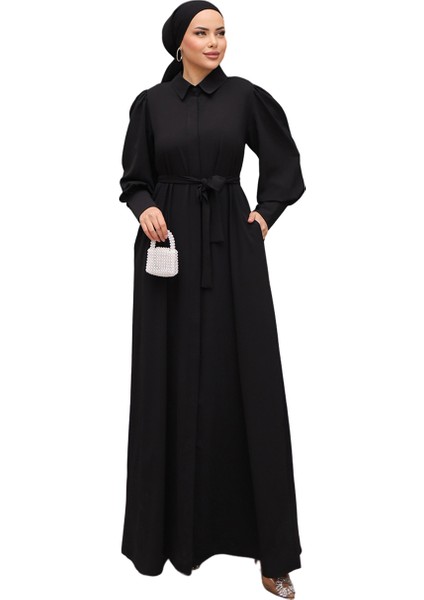 Gizli Patlı Düğmeli Ferace NSR504401