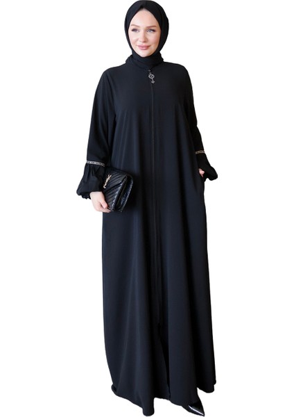 Balon Kol Taşlı Ferace NSR501701