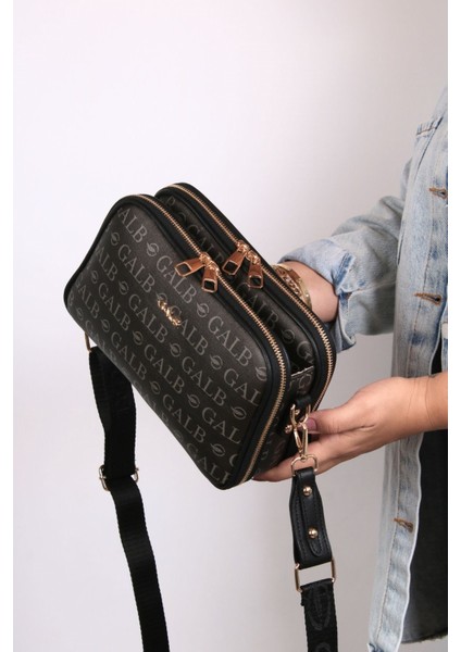 Kahverengi Cüzdanlı 5 Bölmeli Geniş Askılı Günlük Kullanıma Uygun Kadın Omuz Çantası Tanıtım Fiyatı