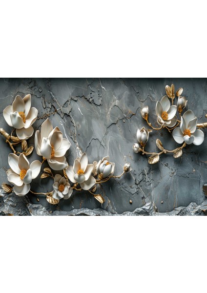 Dekoratif Çiçek Kanvas Tablo