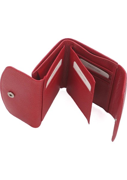 Kadın Deri Cüzdan Cüzdan Kredi Kartlıklı Para Bölmeli 12 Kartlıklı 4 Bölmeli 12.5x9.5cm