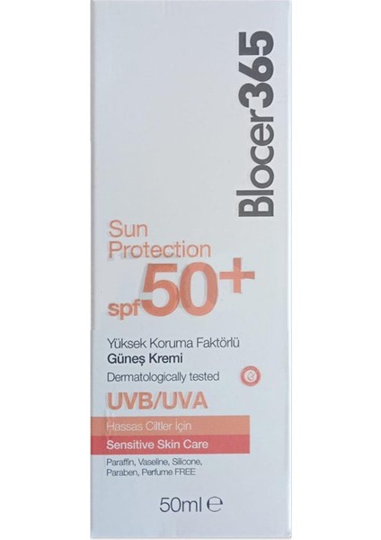 BLOCER365 Hassas Cilt SPF50+ Medium Güneş Kremi 50 ml