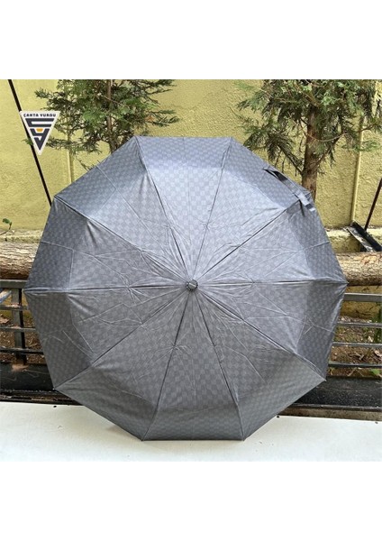 Rainwalker Tam Otomatik 10 Telli Şemsiye Ekose Siyah