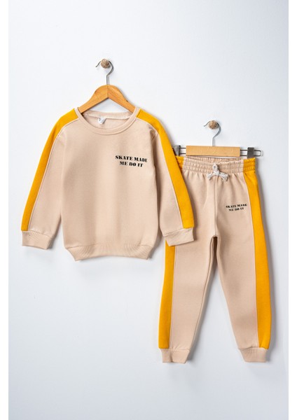 Erkek Çocuk Basic Model 3 Iplik Şardonlu Kalın Eşofman Takımı