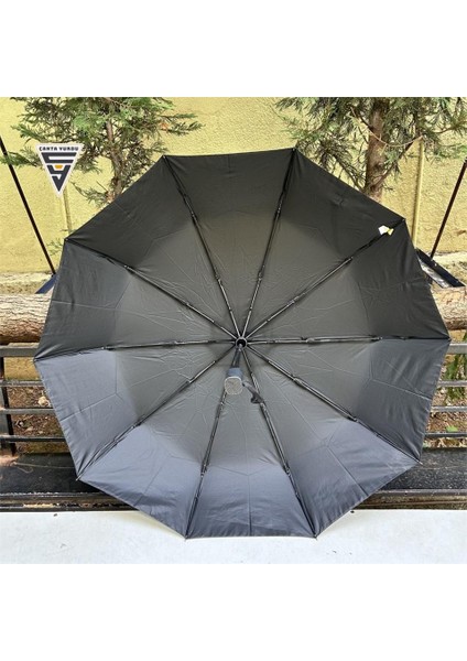 Rainwalker Tam Otomatik 10 Telli Şemsiye Düz Siyah