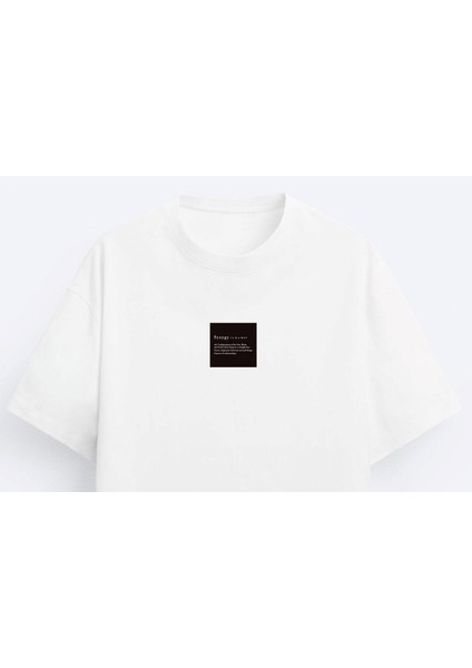 Bisiklet Yaka Syzygy Yazılı Oversize Beyaz Erkek T-Shirt fiyatları