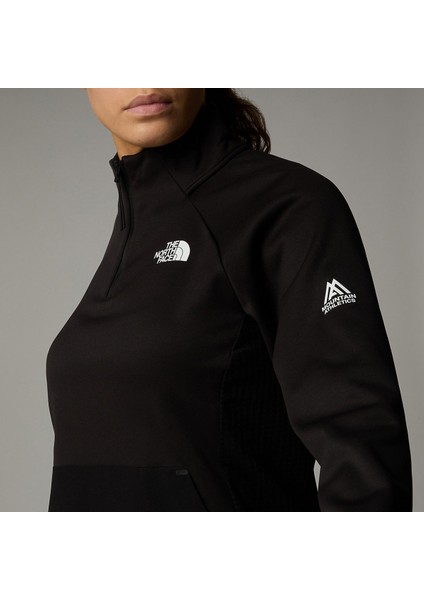 The North Face Mountain Athletics Fleece 1/ Kadın Siyah Kapüşonlu Sweatshirt