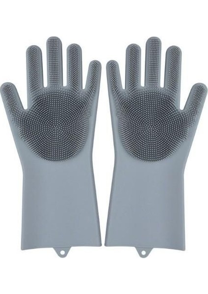 Sihirli Isıya Dayanıklı Silikon Çok Amaçlı Bulaşık Eldiven Fırçası Magic Gloves