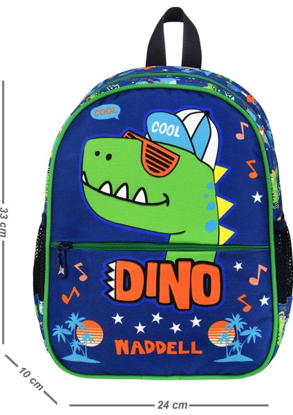 Lacivert Dino Desenli Anaokulu Kreş Sırt Çantası 24113