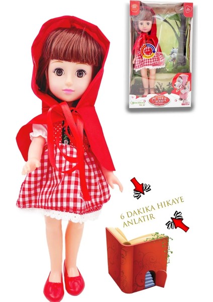 Kırmızı Başlıklı Kız Hikayesi Anlatan 45 cm Et Bebek