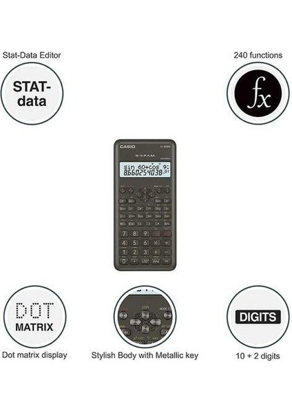 FX-82MS 2. Versiyon 240 Fonksiyon Bilimsel Hesap Makinesi