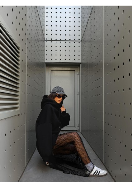 Kadın Siyah Uzun Dantel Etek 28213 modelleri