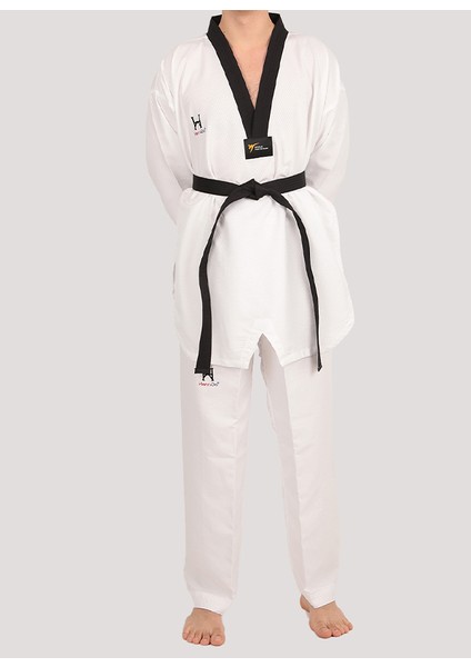 Taekwondo / Tekvando Elbisesi Fighter Siyah Yaka Dobok