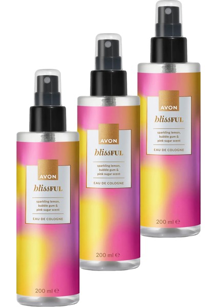 Blissful Kolonya Edc 200 Ml. Üçlü Set