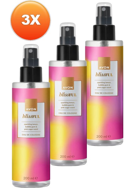 Blissful Kolonya Edc 200 Ml. Üçlü Set