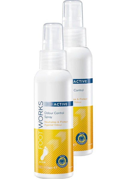 Foot Works Active Ayak Koku Kontrol Spreyi 100 Ml. Ikili Set