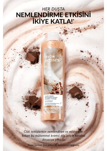 Senses Indulgent Buttermilk ve Kakao Özü İçeren Duş Kremi 500 ml x 2 adet