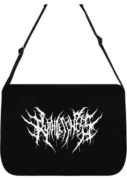 Gothic Tarz, Gotik Tasarım Tasarım Siyah Kanvas Postacı Çantası Sokak Tarzı Kore Çanta fiyatları