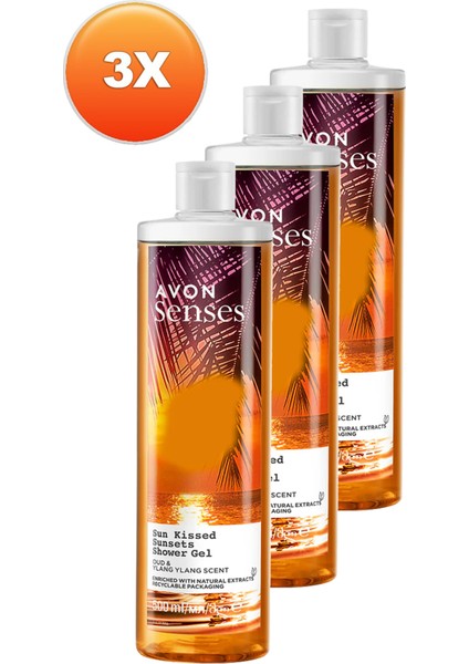 Senses Sun Kissed Sunsets Duş Jeli 500 ml x 3 adet fiyatları