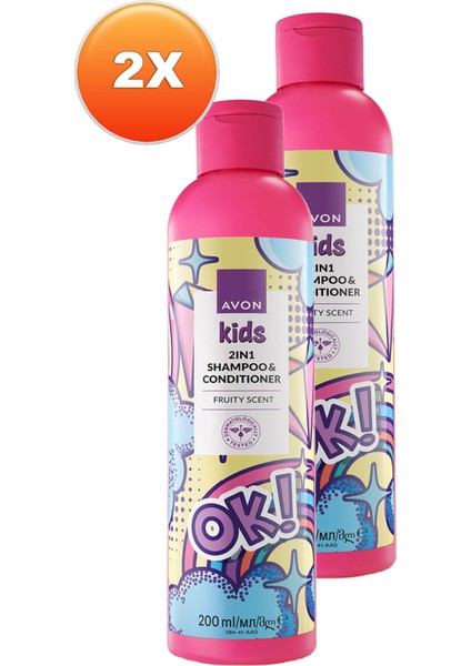 Kids Meyve Kokulu Şampuan ve Saç Kremi 200 ml x 2 adet