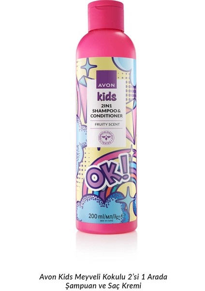 Kids Meyve Kokulu Şampuan ve Saç Kremi 200 ml x 2 adet
