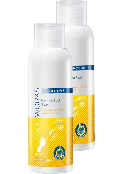 Foot Works Active Canlandırıcı Ayak Banyosu 100 Ml. Ikili Set