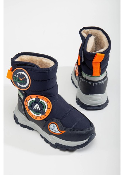 Winters Termal Yünlü Laci Turuncu Erkek Çocuk Cırtlı Kar Botu fiyatları