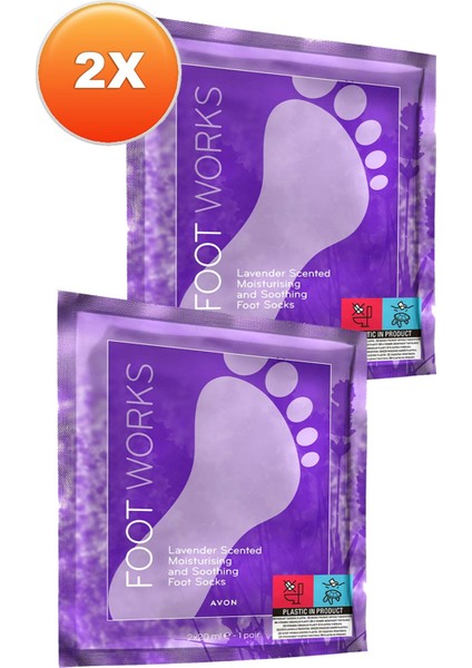 Foot Works Lavanta Kokulu Nemlendirici ve Rahatlatıcı Ayak Çorabı İkili Set fiyatları