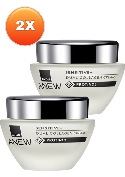 Anew Sensitive+ Çift Kollajen Krem İkili Set 50 ml