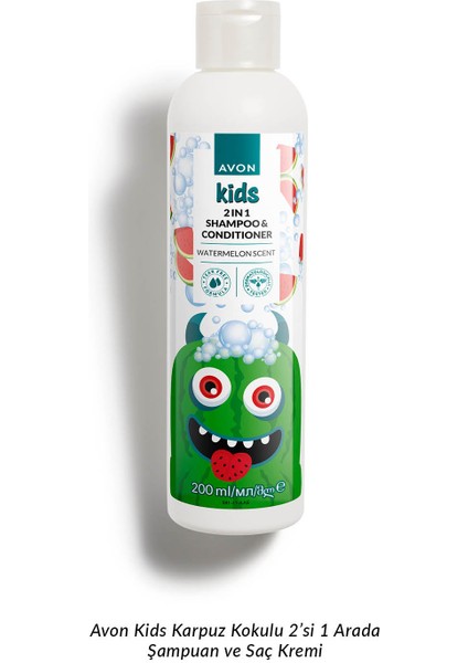 Kids Arada Karpuz Kokulu Çocuk Saç Kremi ve Şampuanı 200 ml x 3 adet