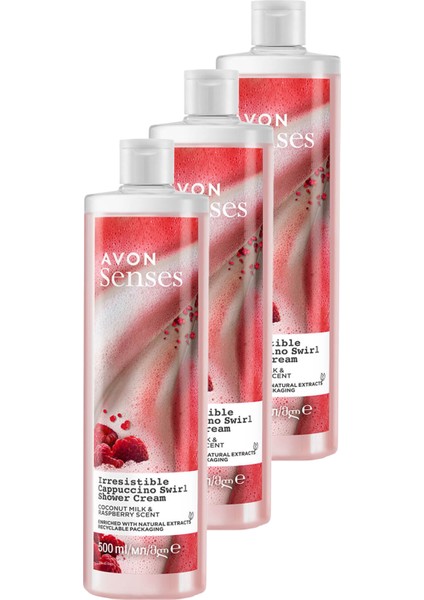 Senses Hindistan Cevisi Sütü ve Böğürtlen Kokulu Duş Kremi 500 ml x 3 adet