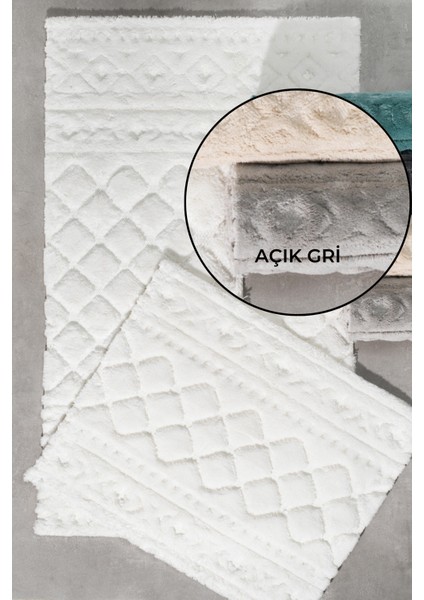 Henra Pamuk Paspas Seti Açık Gri