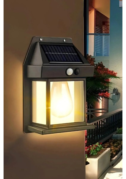 Krizantem 2024 Model Suya Dayanıklı Hareket Sensörlü Güneş Enerjili Solar Led Dış Mekan Bahçe Lambası